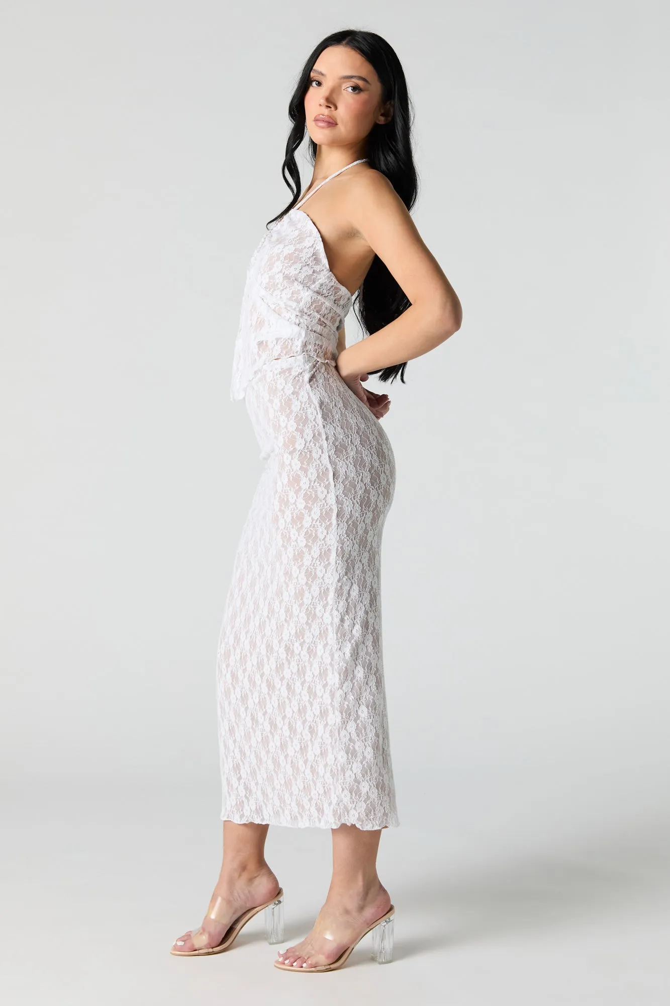 Floral Lace Midi Skirt sold by Urban Planet product image thumbnail 5