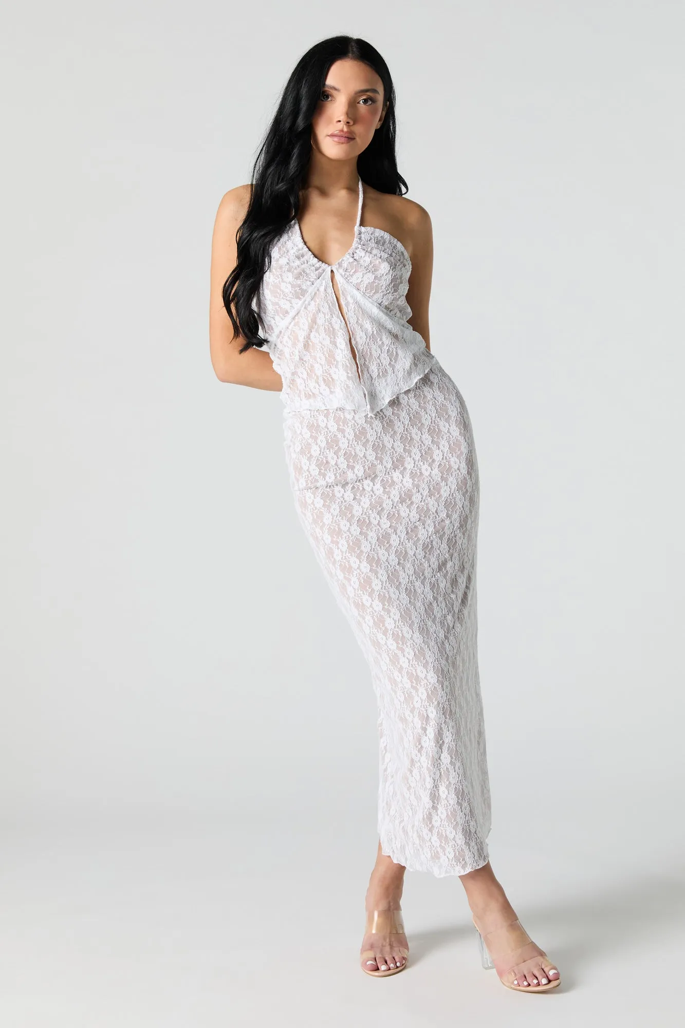 Floral Lace Midi Skirt sold by Urban Planet product image thumbnail 4