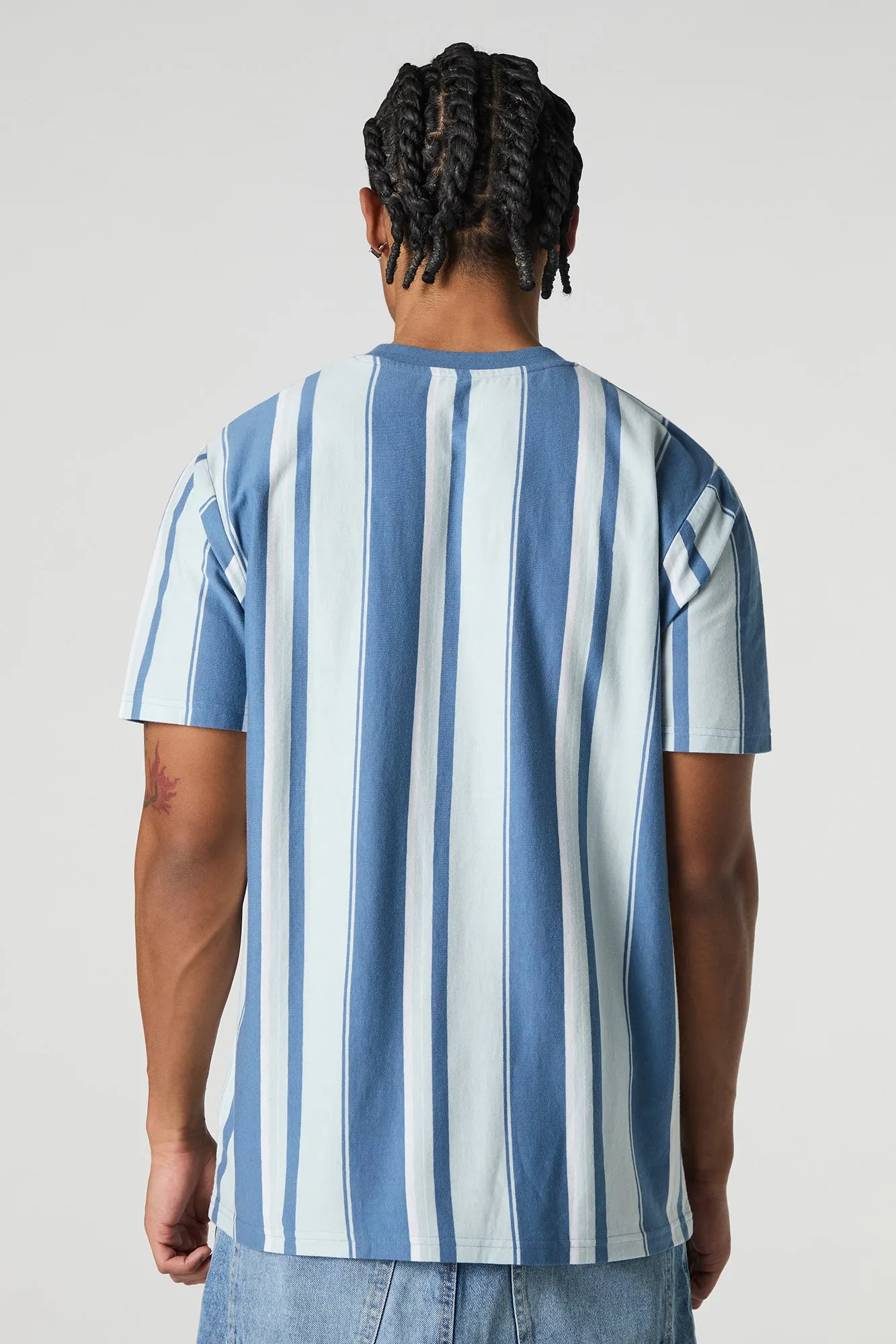 T-shirt rayé avec motif brodé sold by Urban Planet product image thumbnail 2