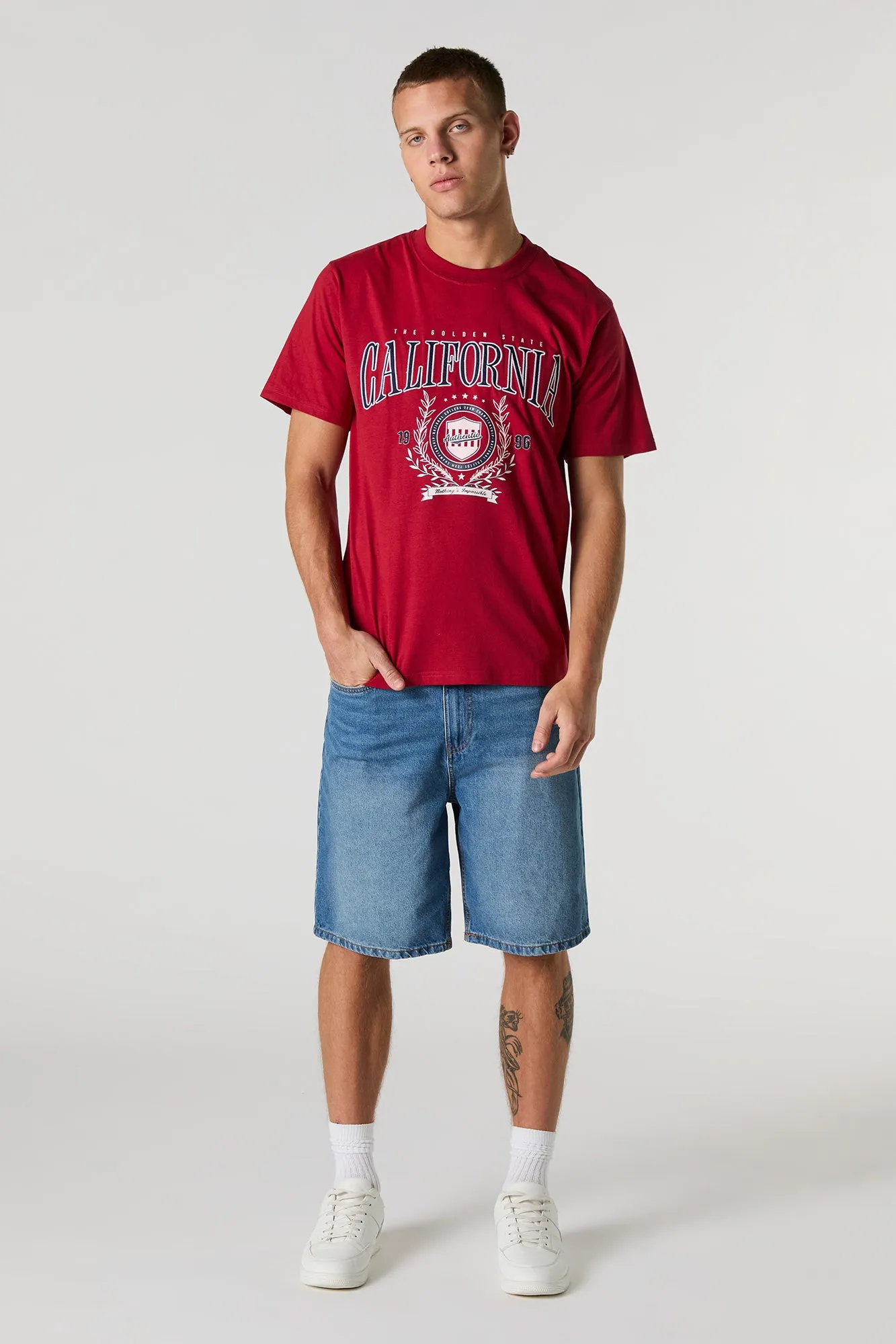 California 1996 Embroidered T-Shirt sold by Urban Planet product image thumbnail 3