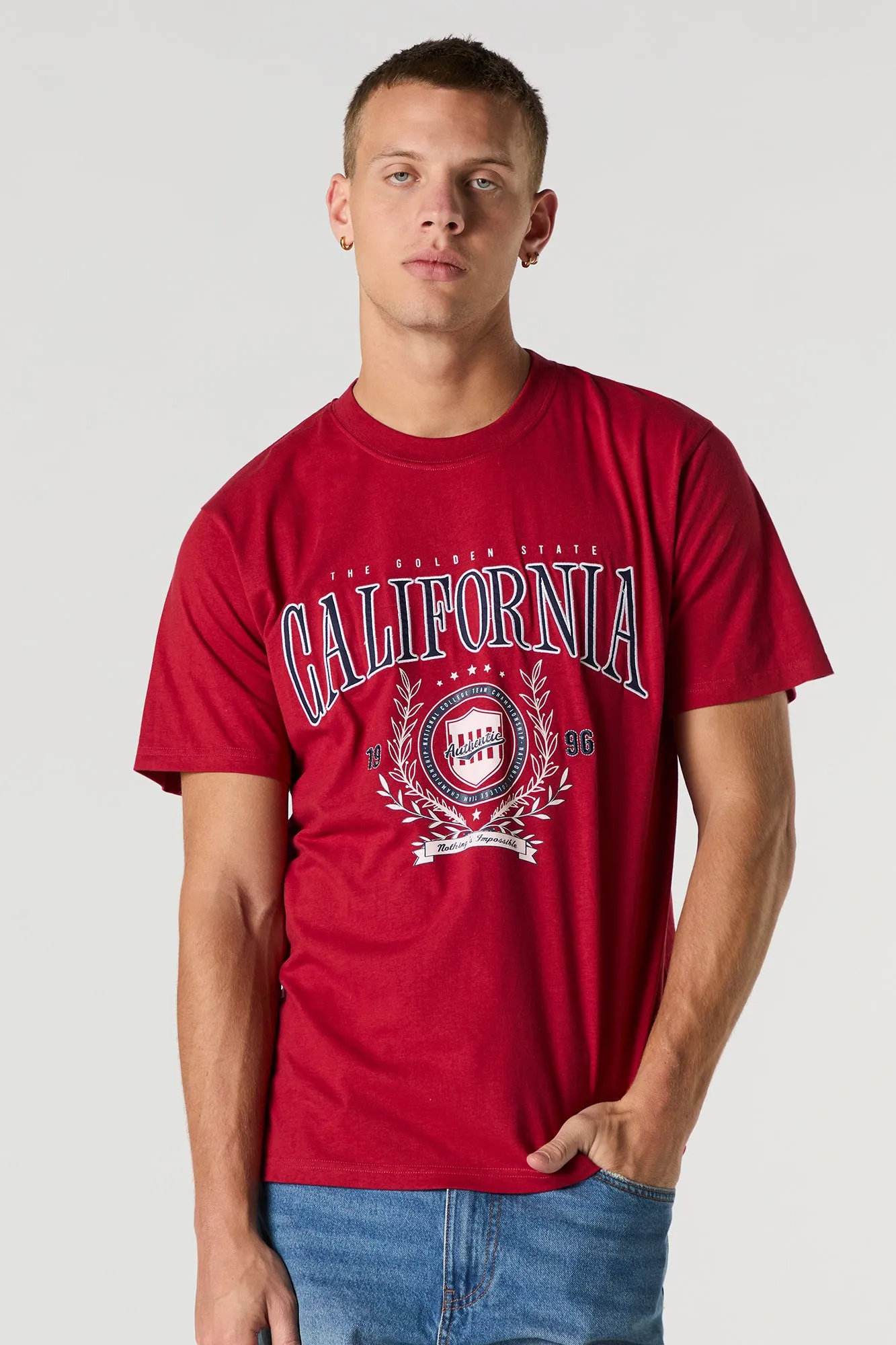 T-shirt avec motif brodé California 1996 sold by Urban Planet