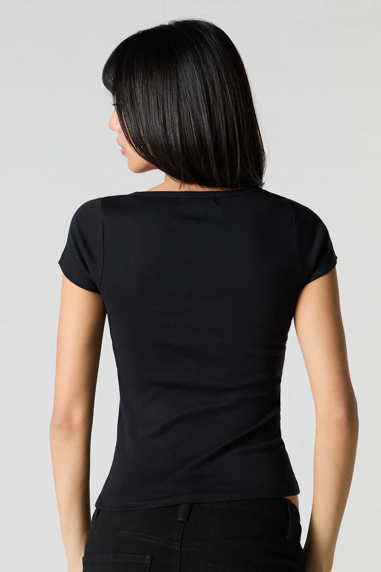 T-shirt Henley côtelé sold by Urban Planet product image thumbnail 5