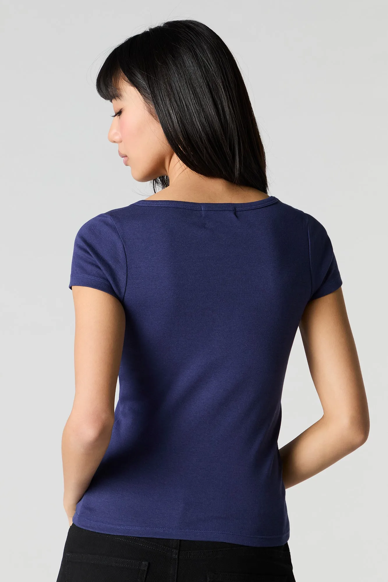 T-shirt Henley côtelé sold by Urban Planet product image thumbnail 2