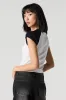 Snoopy Graphic Rhinestone Raglan T-Shirt sold by Urban Planet