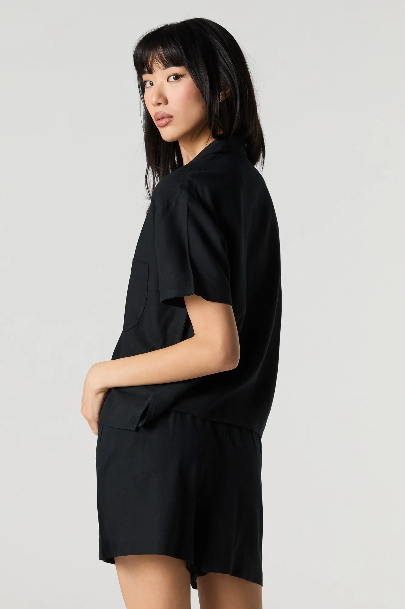 Linen Drawstring Short sold by Urban Planet product image thumbnail 5