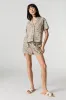 Linen Short Sleeve Button-Up Top sold by Urban Planet