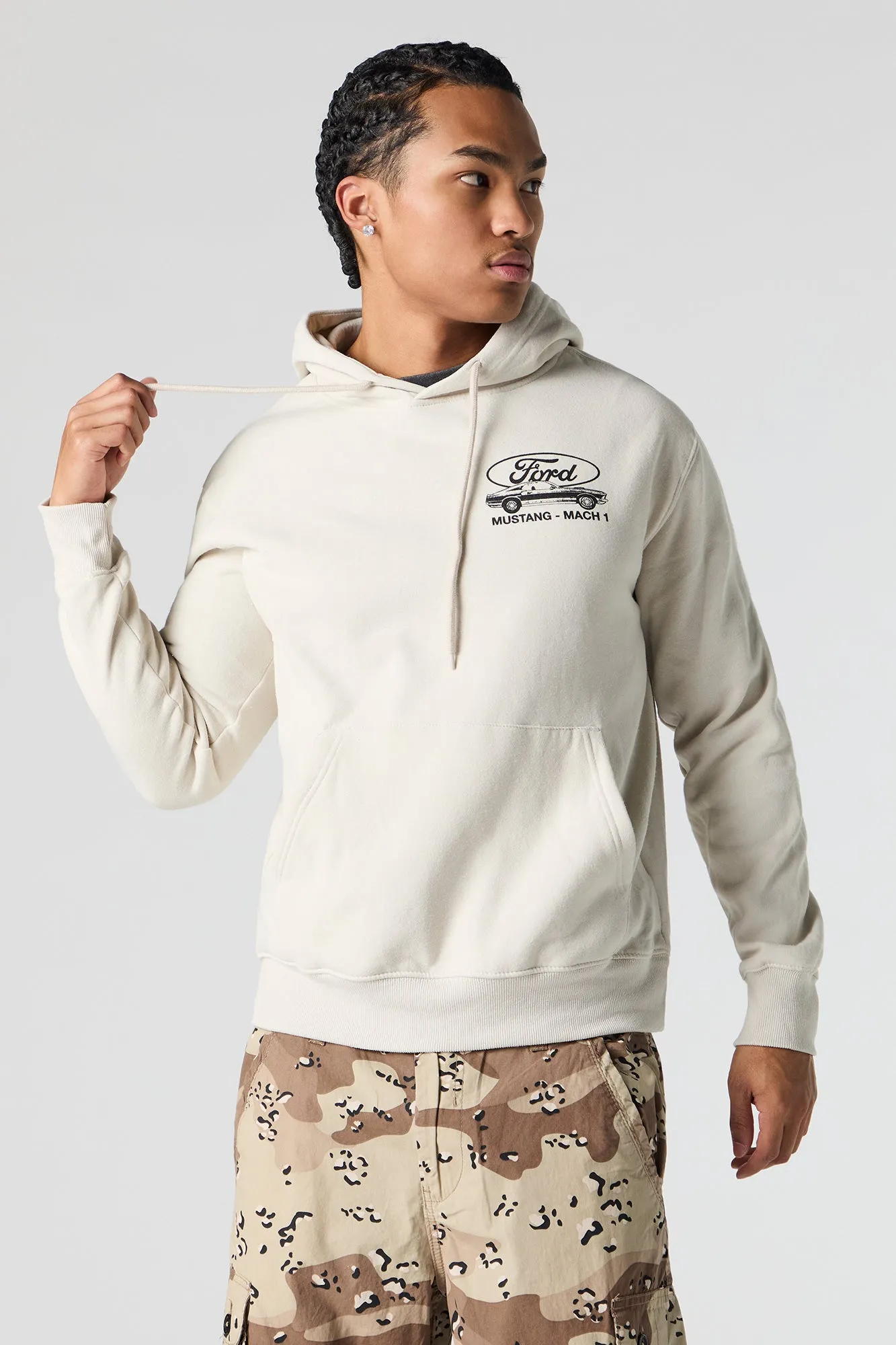 Ford Mustang Graphic Fleece Hoodie sold by Urban Planet product image thumbnail 2
