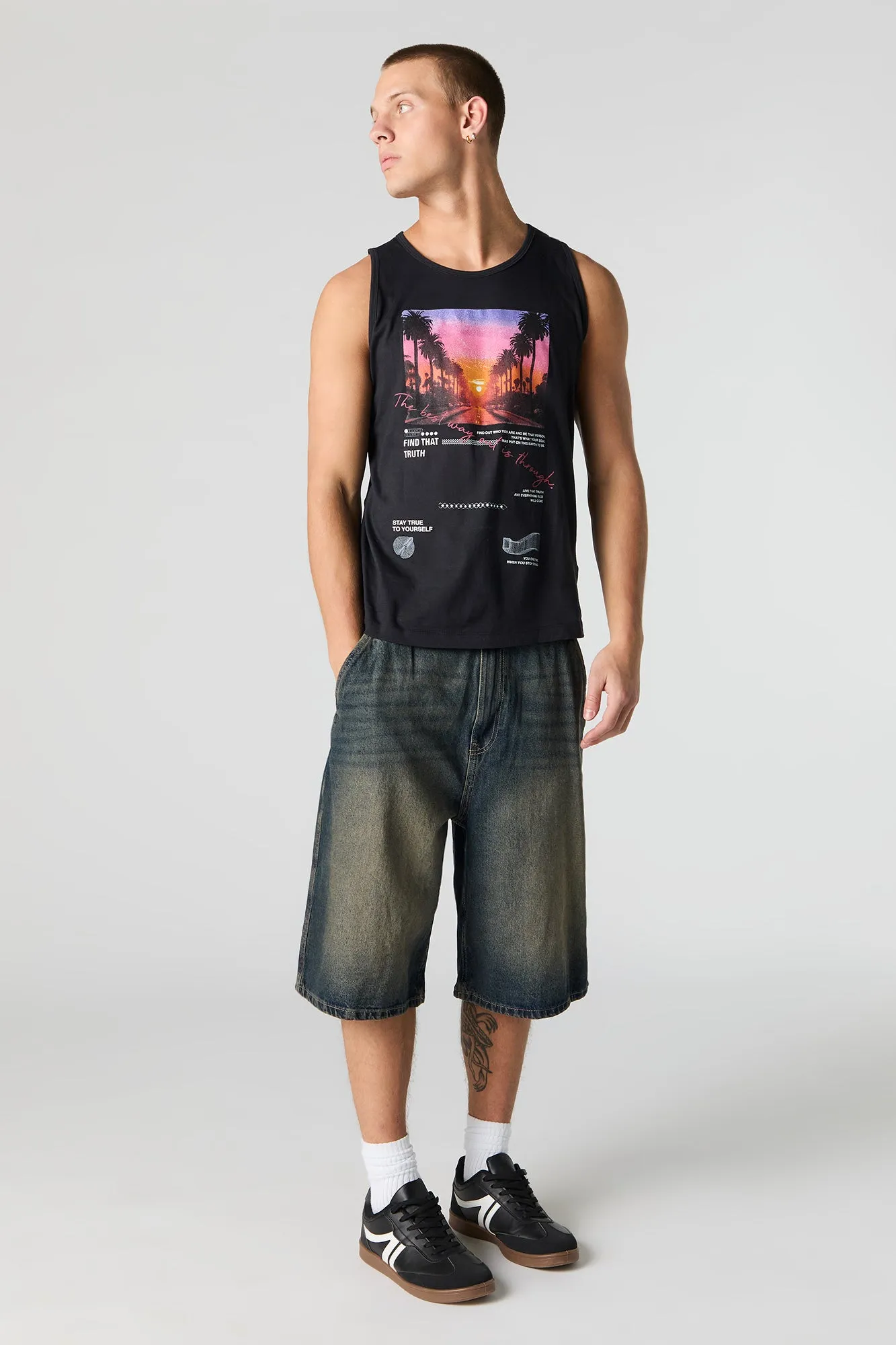 Sunset Graphic Tank sold by Urban Planet product image thumbnail 3