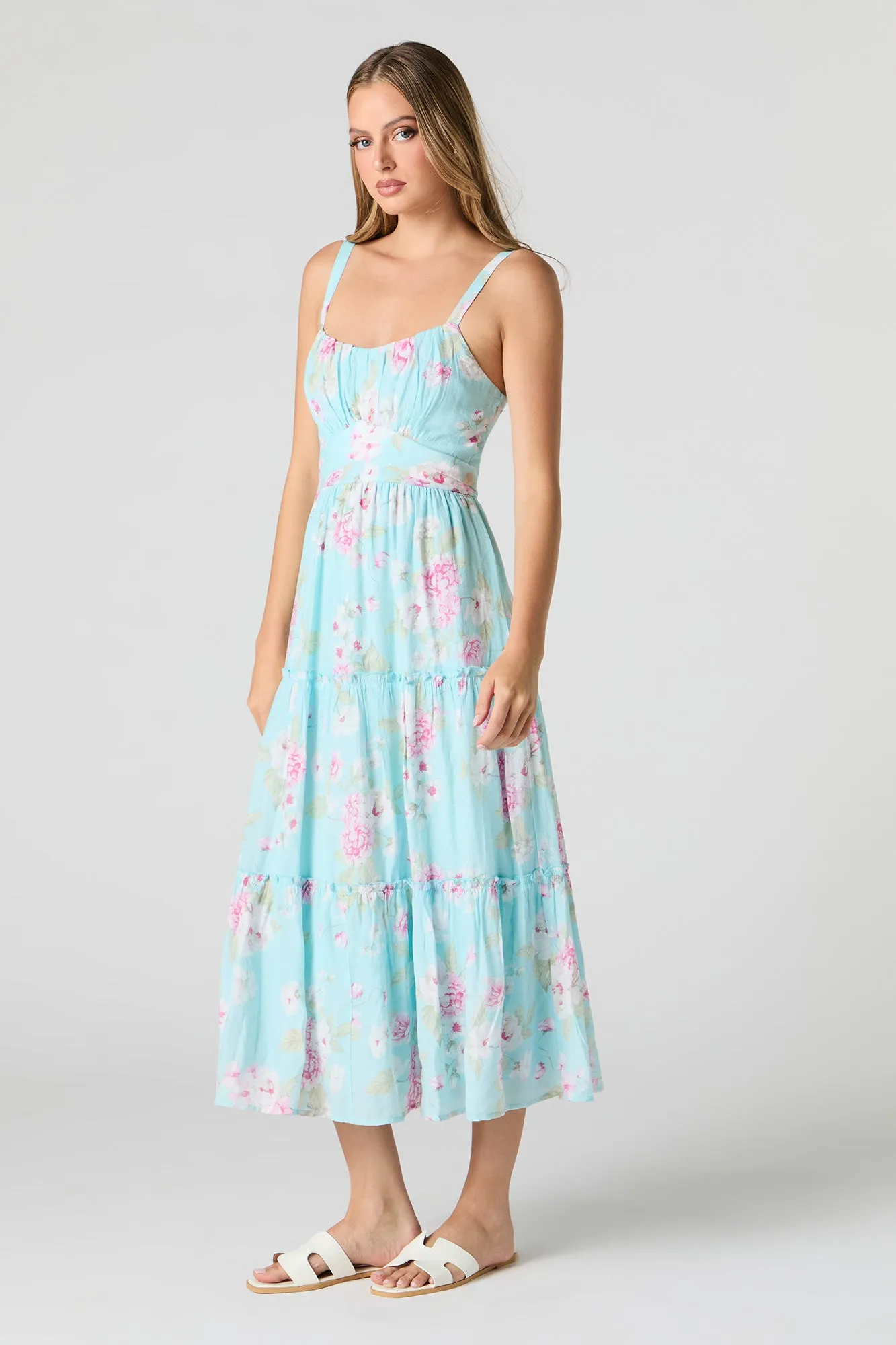 Robe midi volantée avec attache au dos sold by Urban Planet product image thumbnail 2