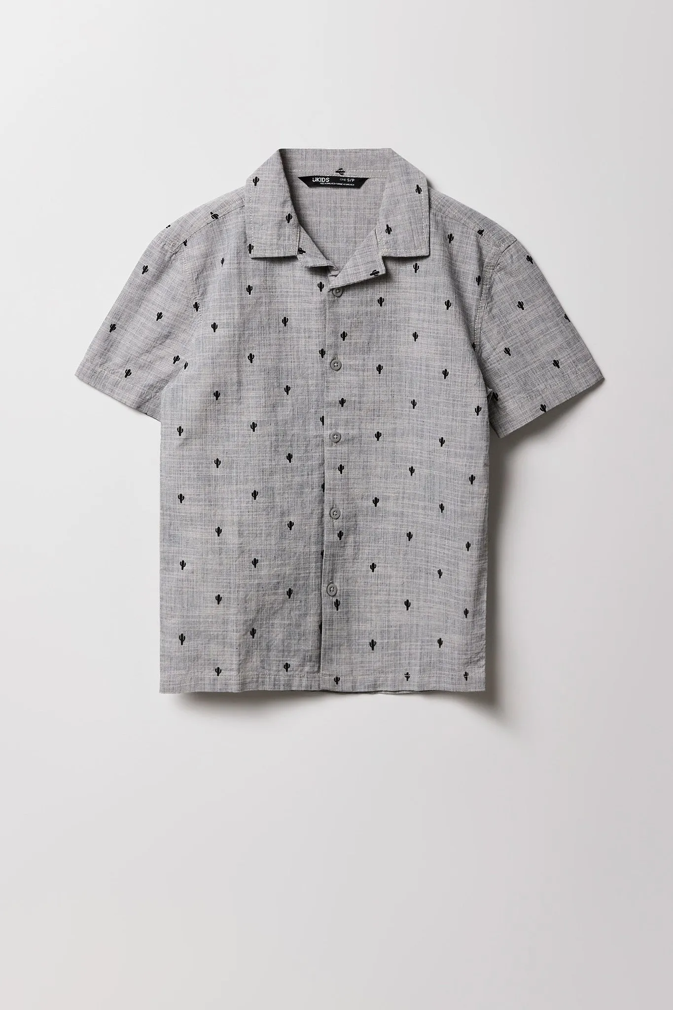Boys Summer Print Button-Up Short Sleeve Top sold by Urban Planet product image thumbnail 3