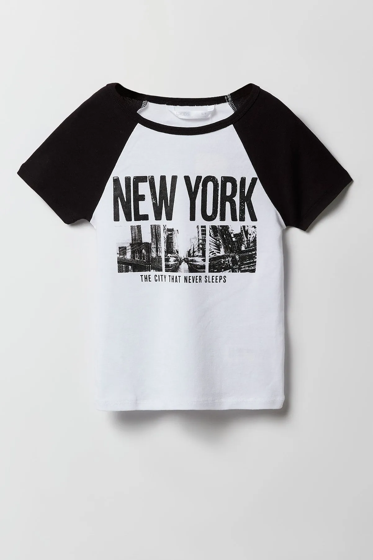 Girls City Graphic Raglan T-Shirt sold by Urban Planet product image thumbnail 3