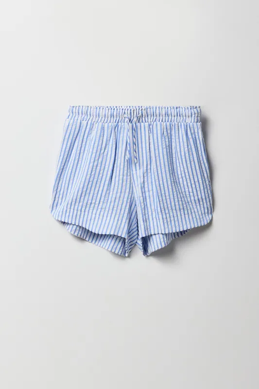 Short texturé rayé à taille coulissante pour fille sold by Urban Planet