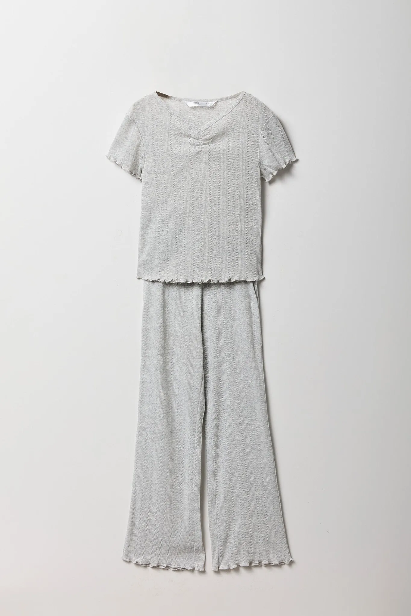 Ensmble pyjama avec t-shirt et pantalon en pointelle pour fille sold by Urban Planet