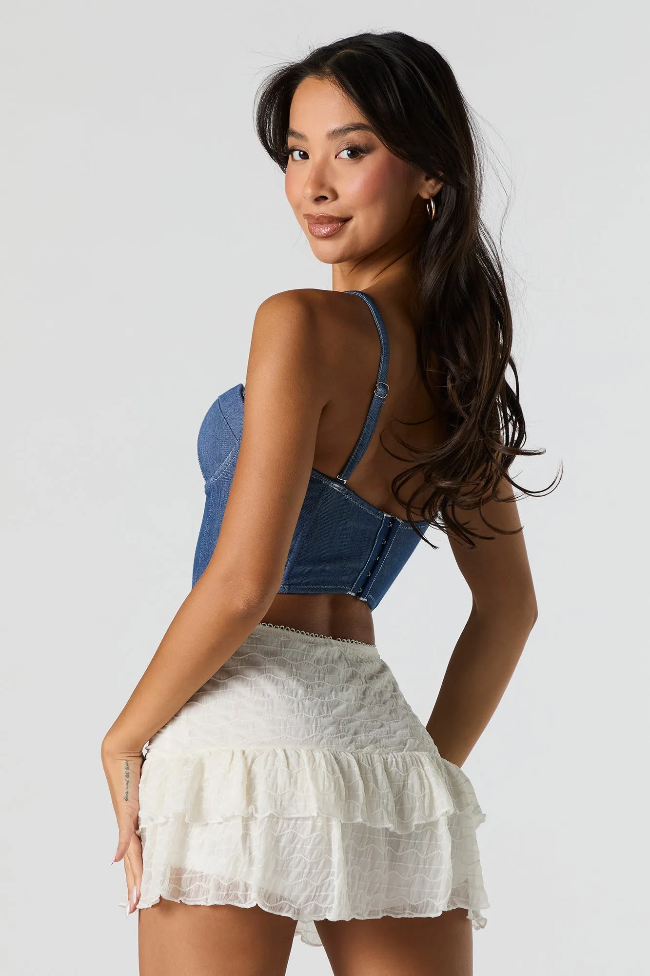 Textured Ruffled Mini Skort sold by Urban Planet product image thumbnail 2