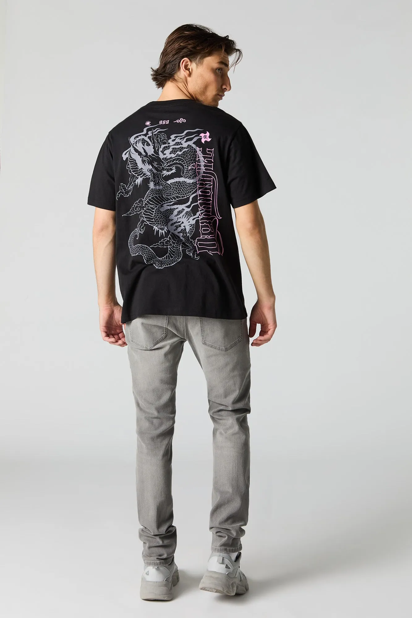 Jean ajusté d'aspect usé délavé gris sold by Urban Planet product image thumbnail 3