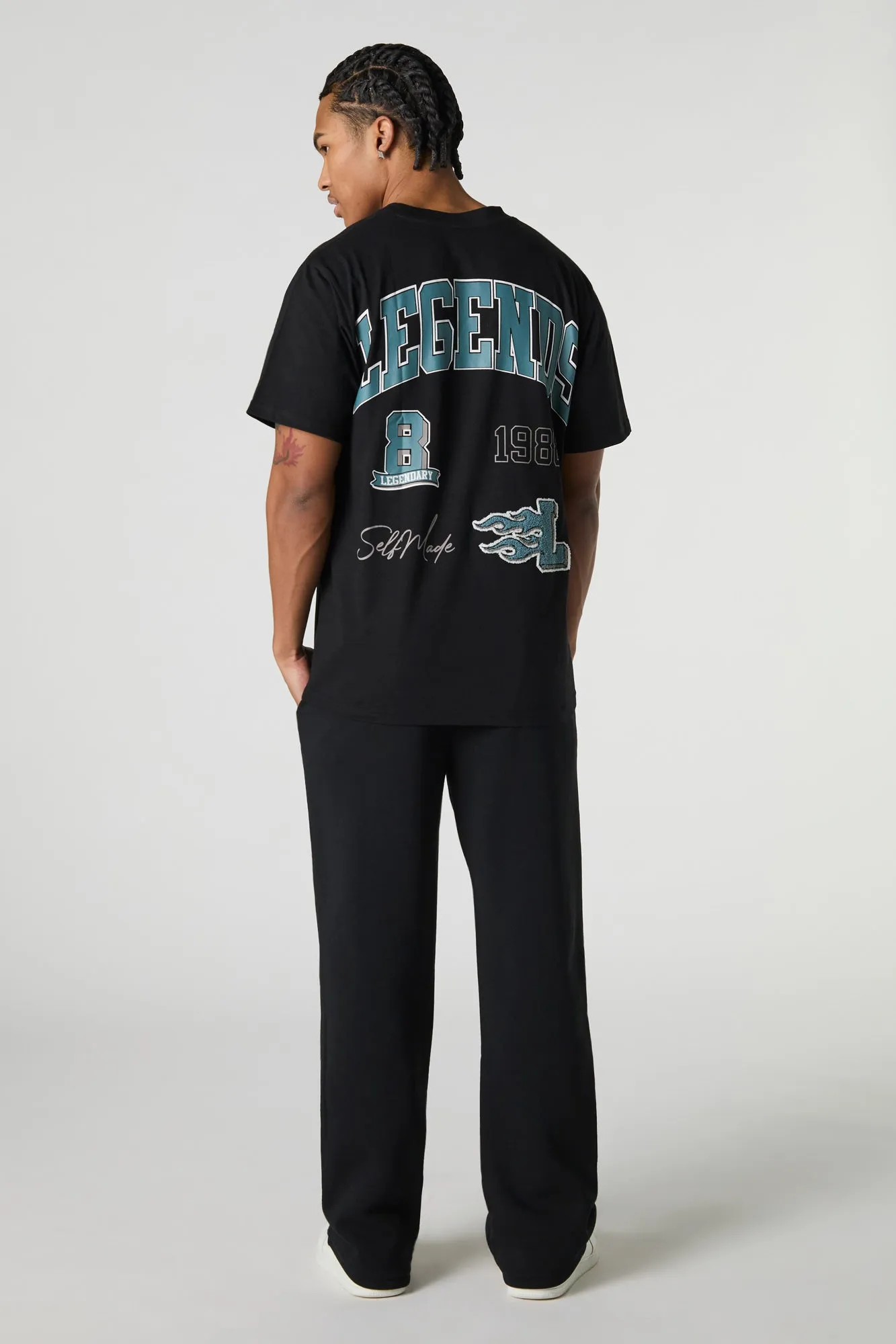 Pantalon d'entraînement en molleton avec motif brodé Legend sold by Urban Planet product image thumbnail 3