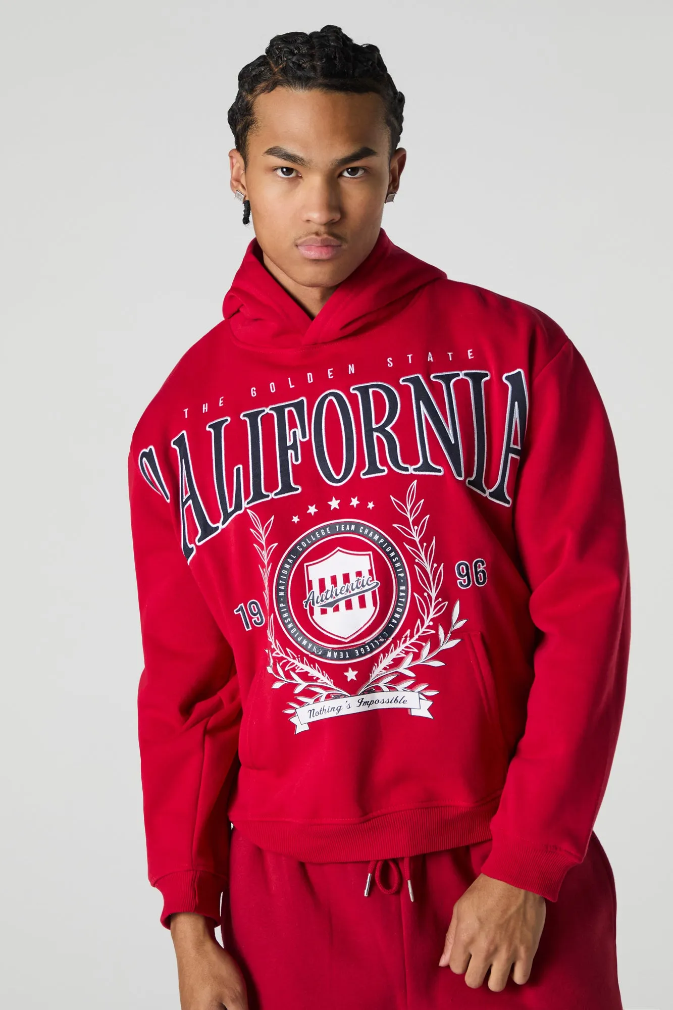 California Embroidered Fleece Hoodie sold by Urban Planet