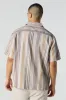 Textured Striped Button-Up Top sold by Urban Planet