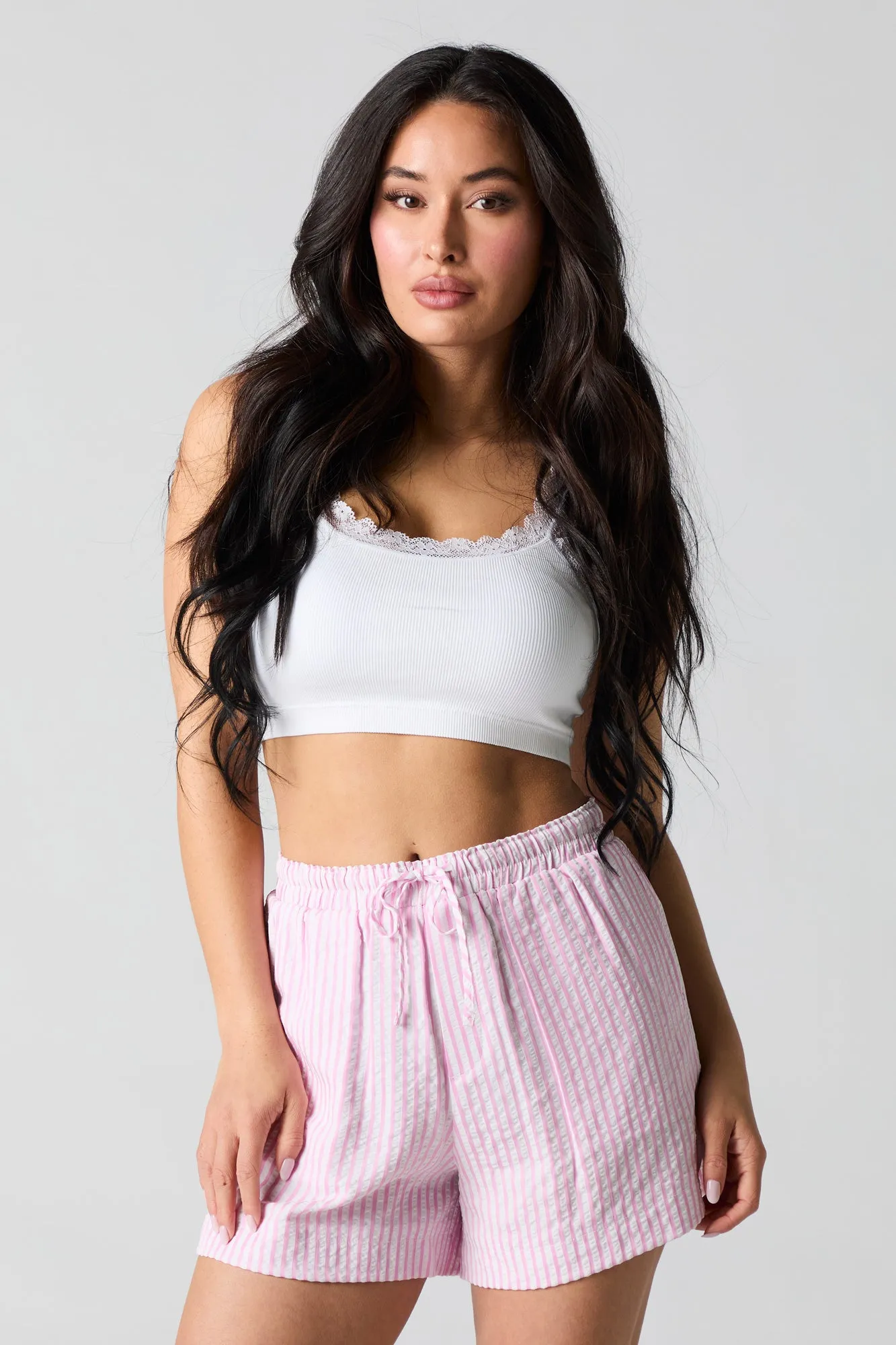 Short rayé à taille coulissante sold by Urban Planet product image thumbnail 4