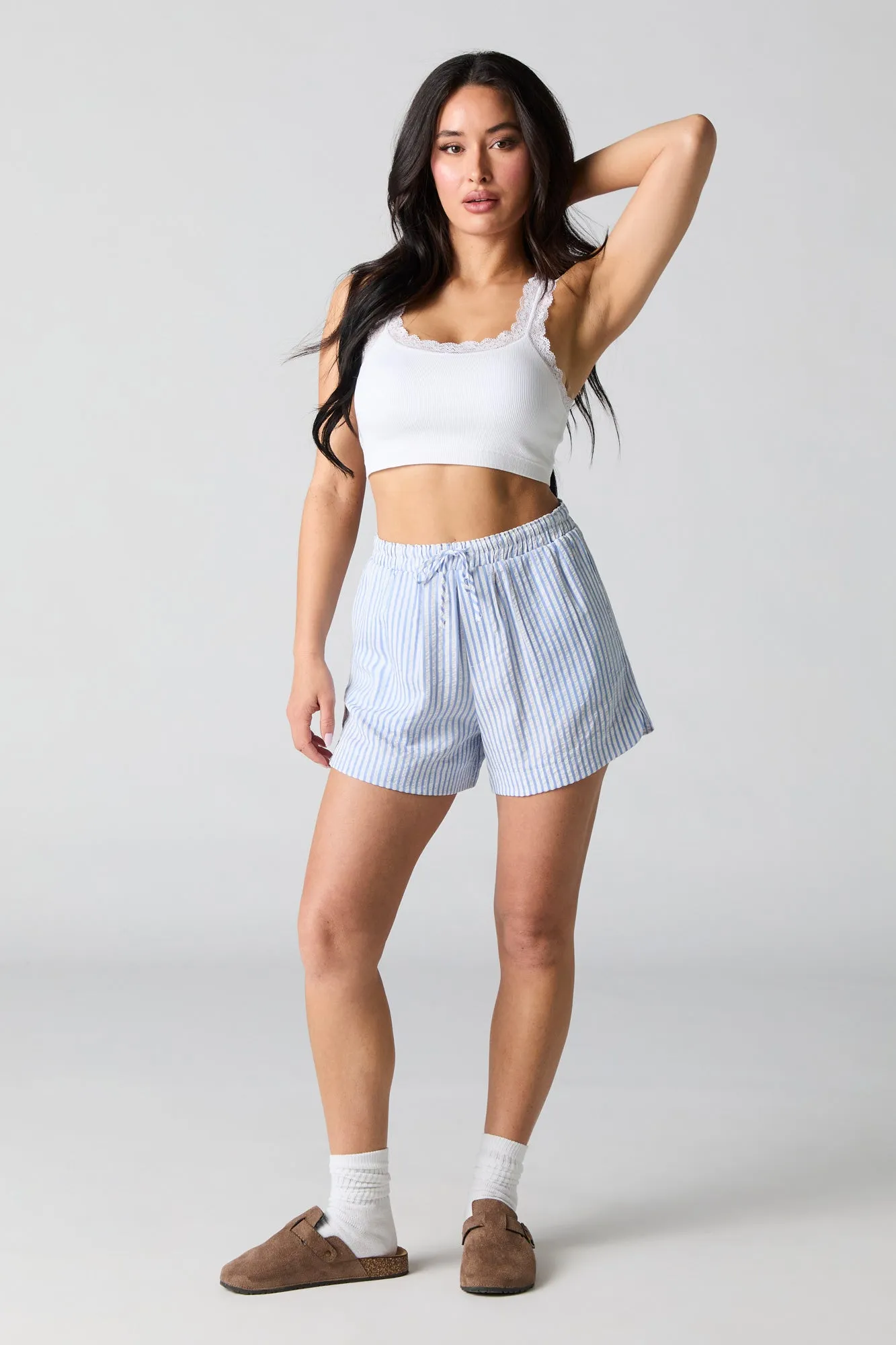 Short rayé à taille coulissante sold by Urban Planet product image thumbnail 3