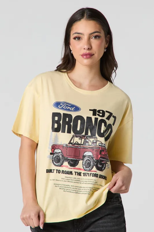T-shirt de coupe garçonne à imprimé Ford Bronco sold by Urban Planet