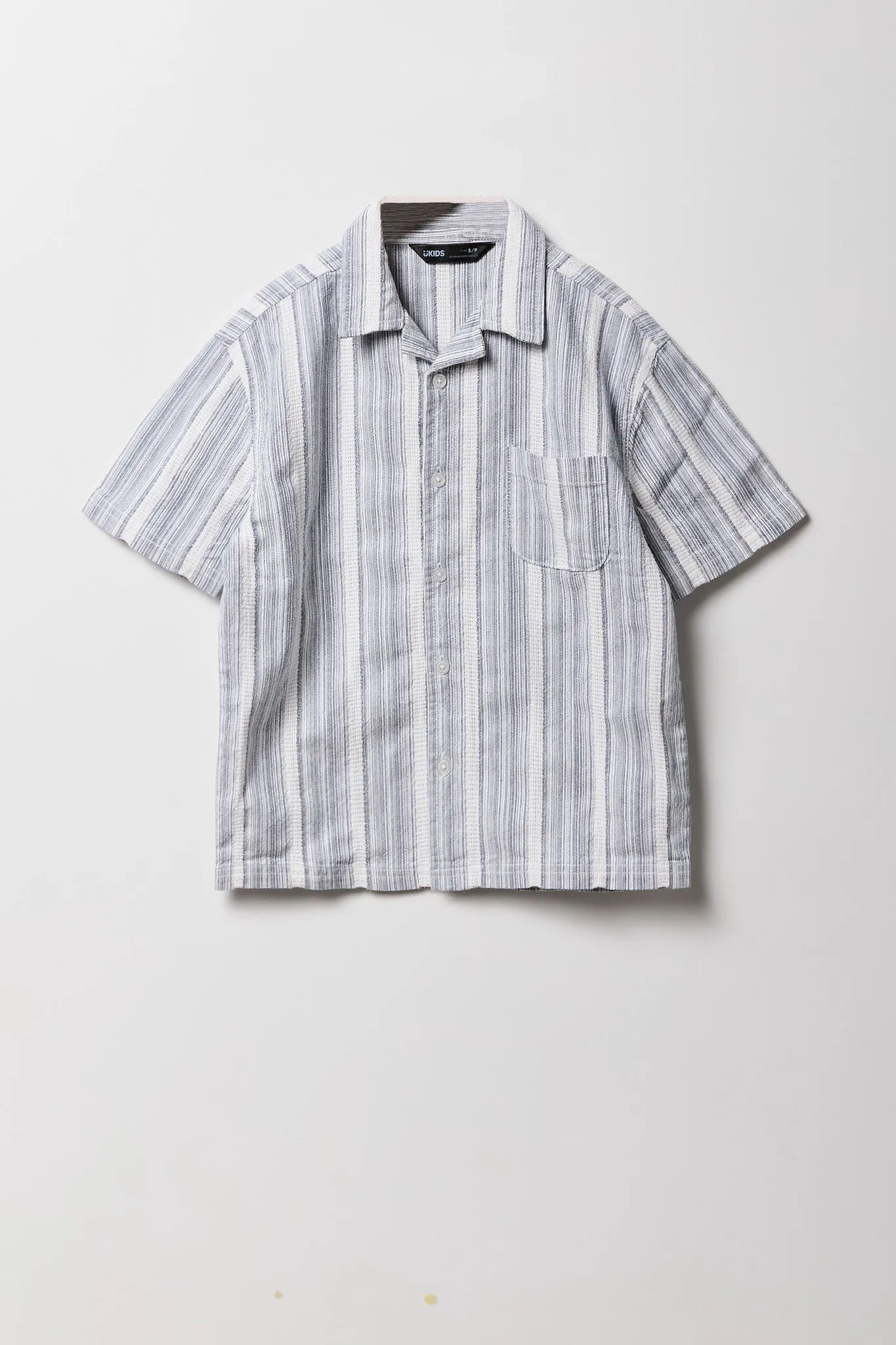 Haut boutonné à manche courte en tricot rayé pour garçons sold by Urban Planet