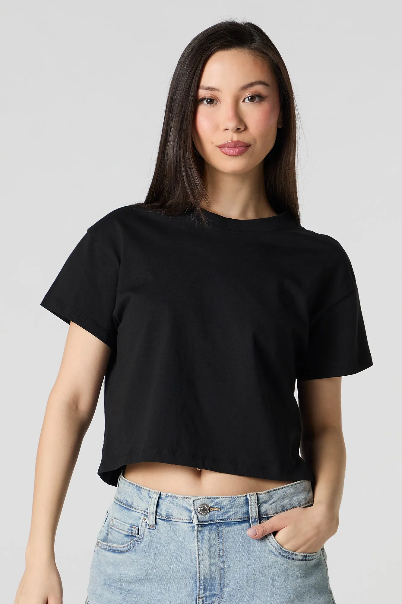Relaxed Cropped T-Shirt sold by Urban Planet product image thumbnail 4