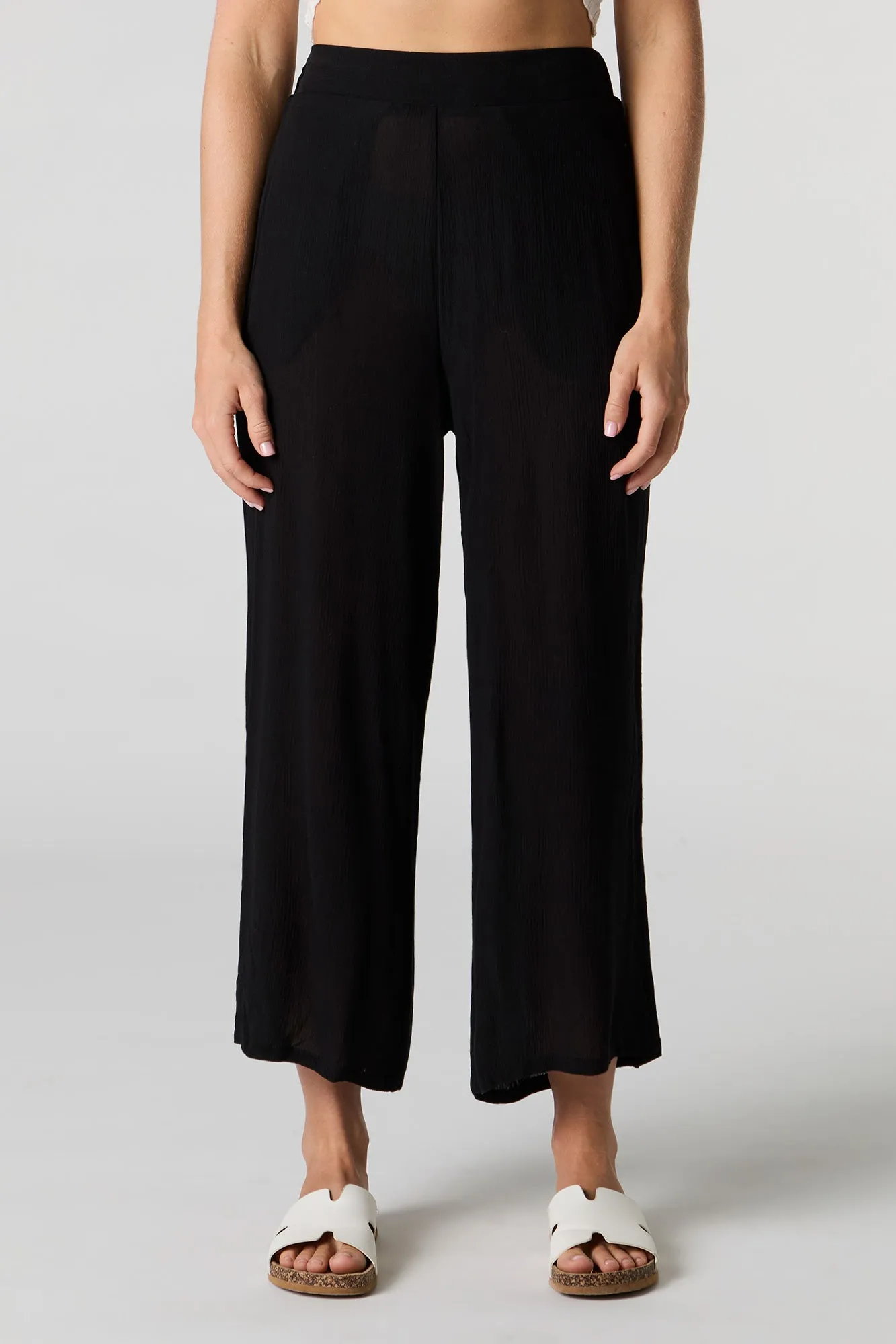 Flowy Wide Leg Cropped Pant sold by Urban Planet product image thumbnail 5
