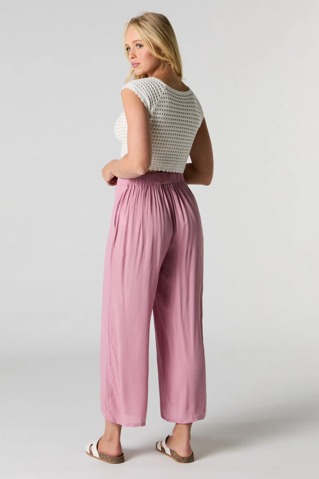 Flowy Wide Leg Cropped Pant sold by Urban Planet product image thumbnail 3