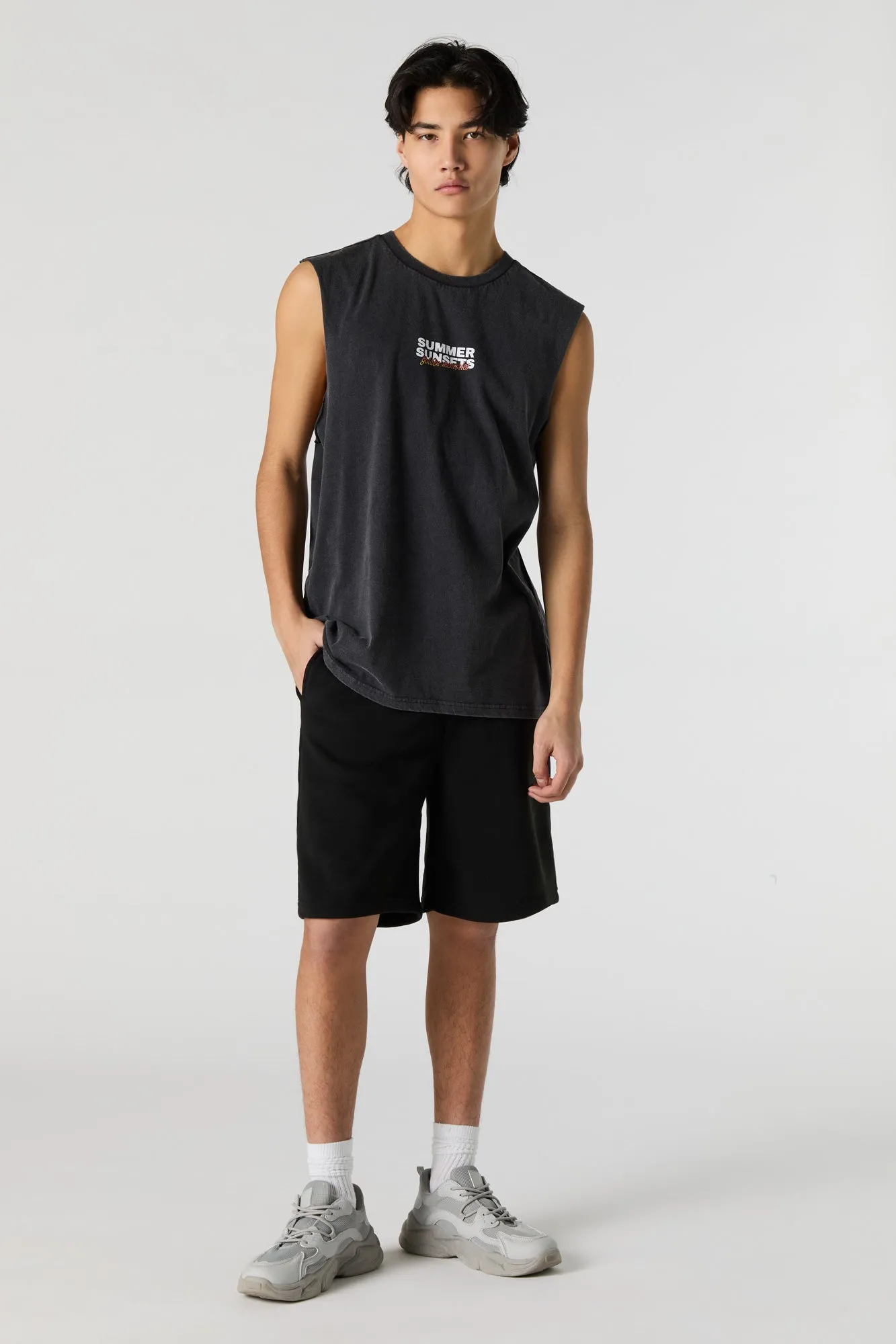 Débardeur sport délavé à imprimé Summer Sunsets sold by Urban Planet product image thumbnail 3