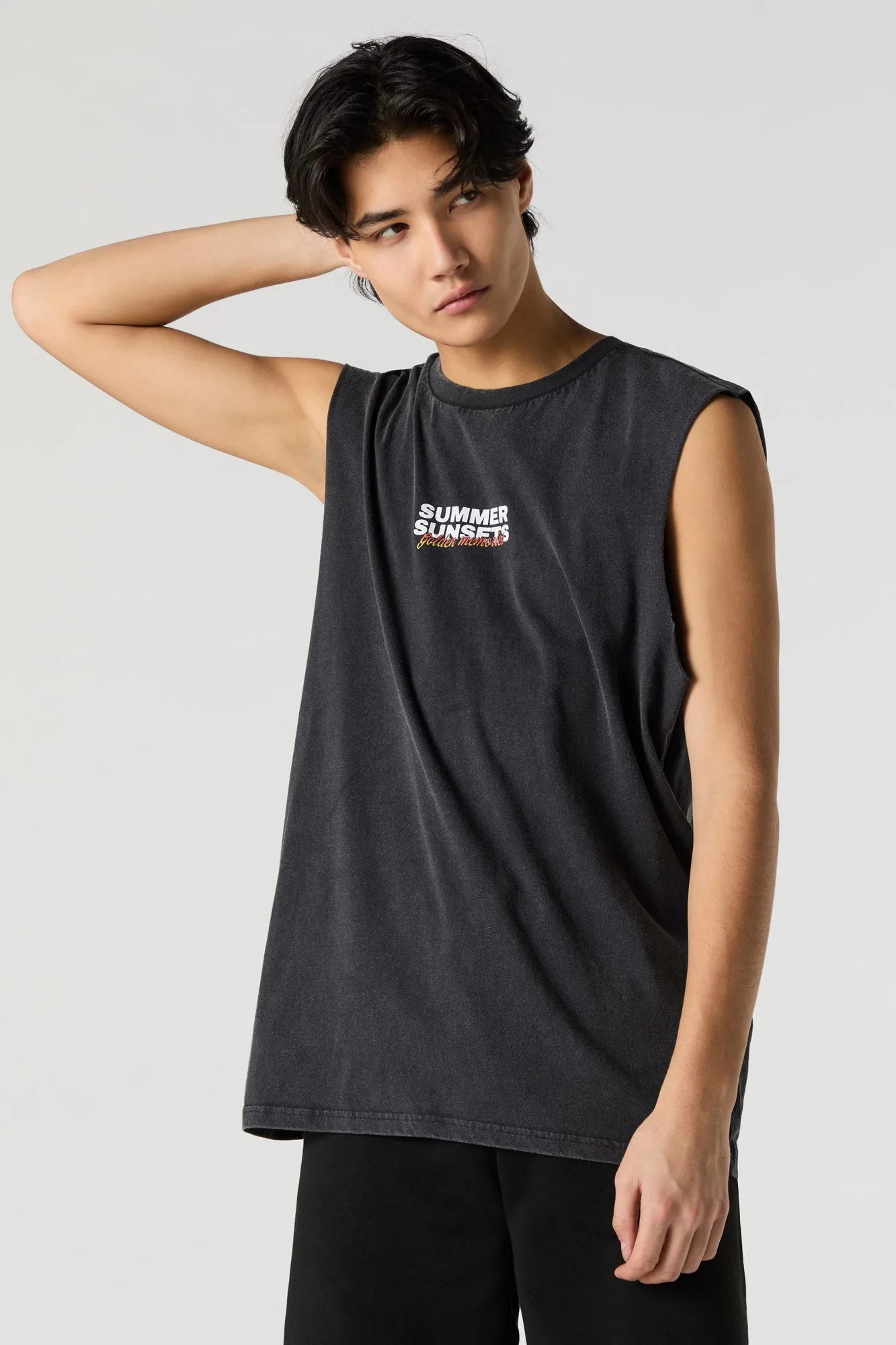 Débardeur sport délavé à imprimé Summer Sunsets sold by Urban Planet product image thumbnail 2