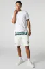 California LA Embroidered Graphic Fleece Short sold by Urban Planet