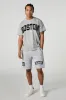 Boston Chenille Embroidered Graphic Fleece Short sold by Urban Planet