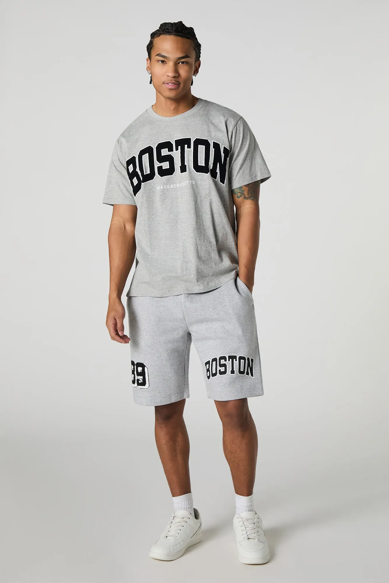 Boston Chenille Embroidered Graphic Fleece Short sold by Urban Planet product image thumbnail 2