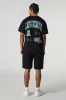 Legend Chenille Embroidered Graphic Fleece Short sold by Urban Planet
