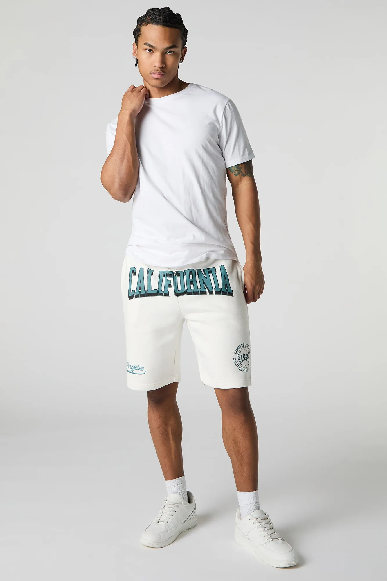 Short en molleton avec motif brodé California LA sold by Urban Planet product image thumbnail 2