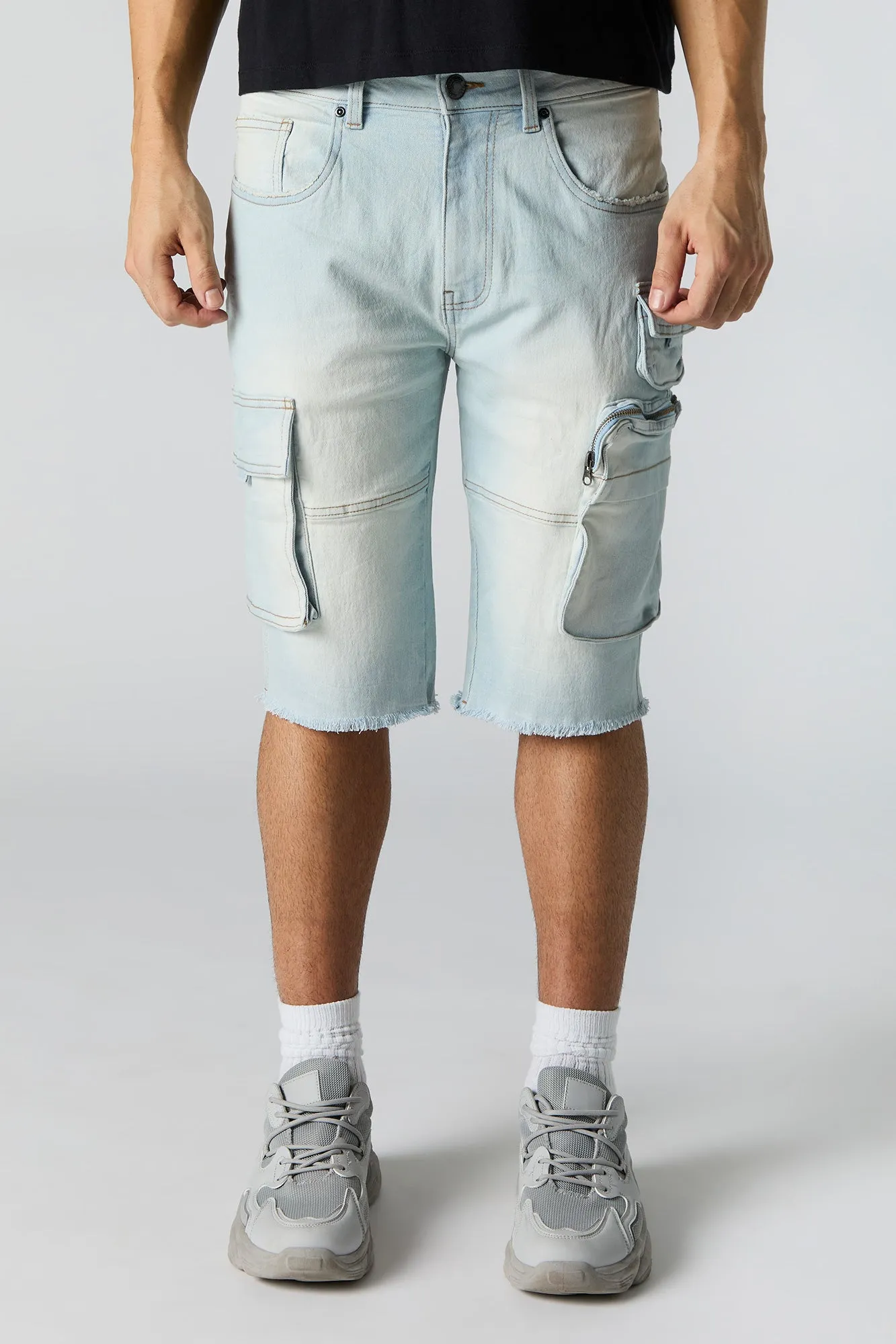 Short cargo long en denim extensible sold by Urban Planet product image thumbnail 4