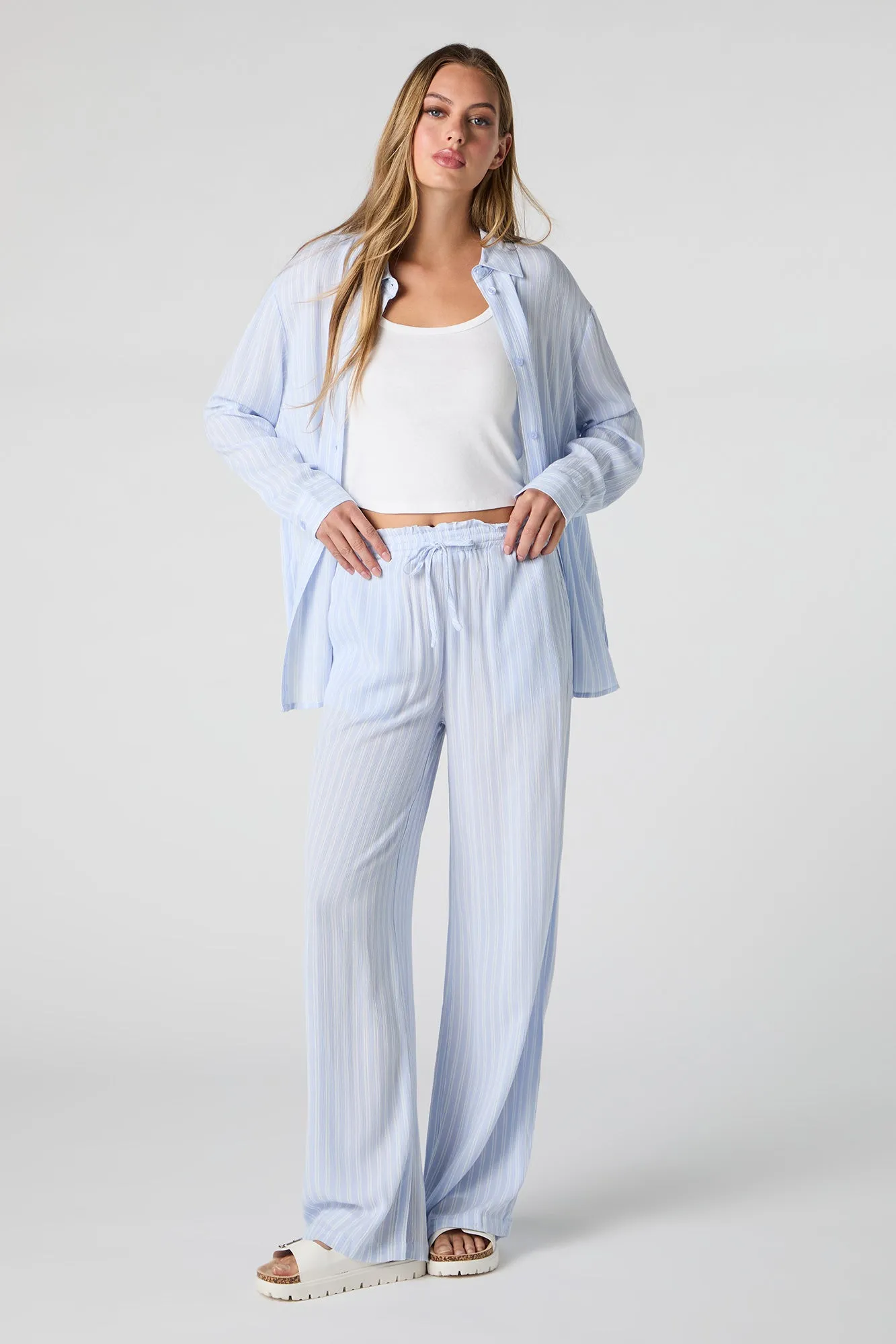 Flowy Oversized Button-Up Top sold by Urban Planet product image thumbnail 3