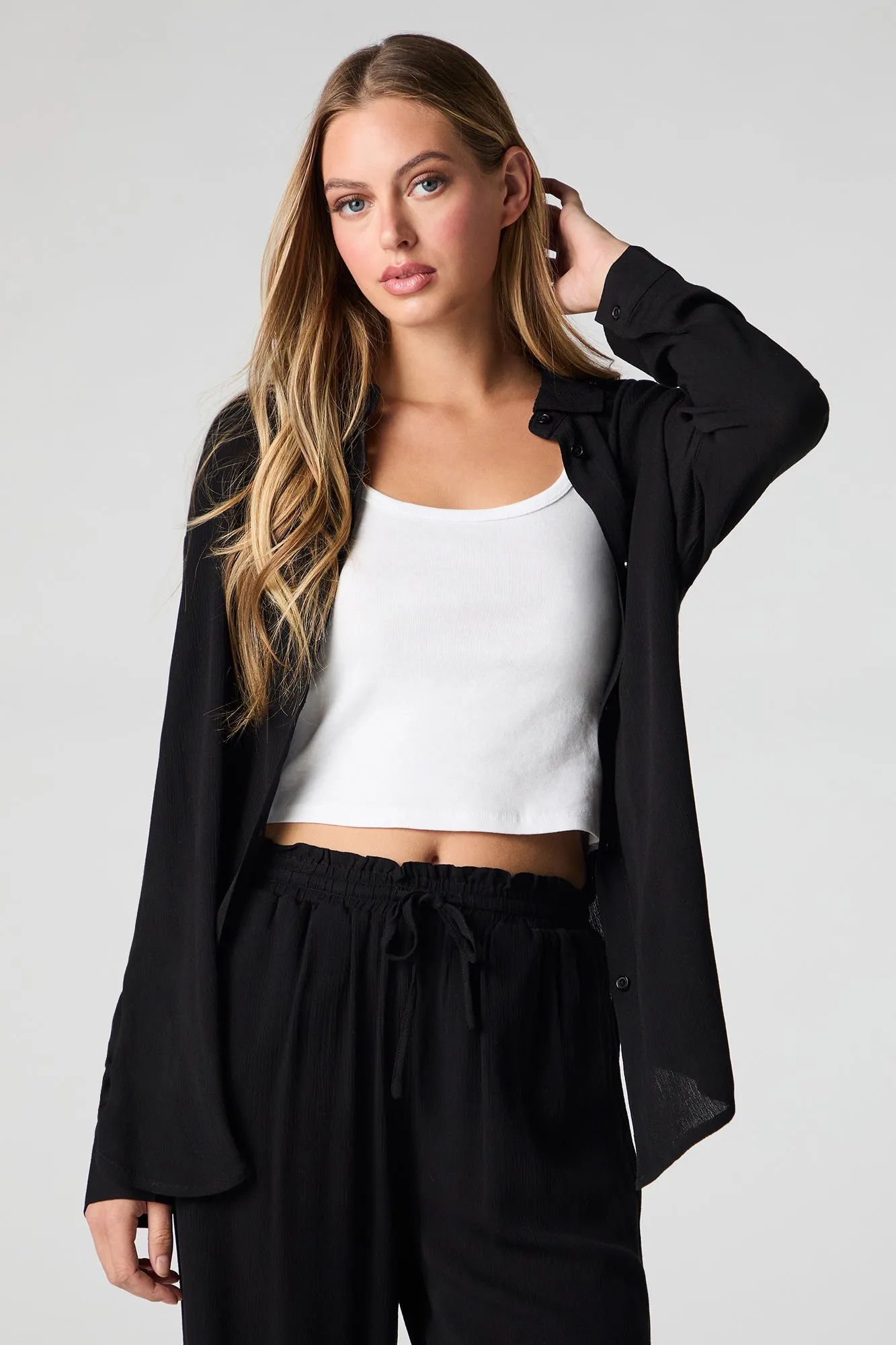 Haut boutonné surdimensionné fluide sold by Urban Planet product image thumbnail 4