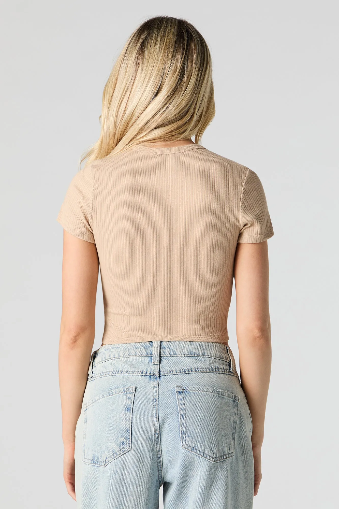 T-shirt ultracourt côtelé sold by Urban Planet product image thumbnail 2