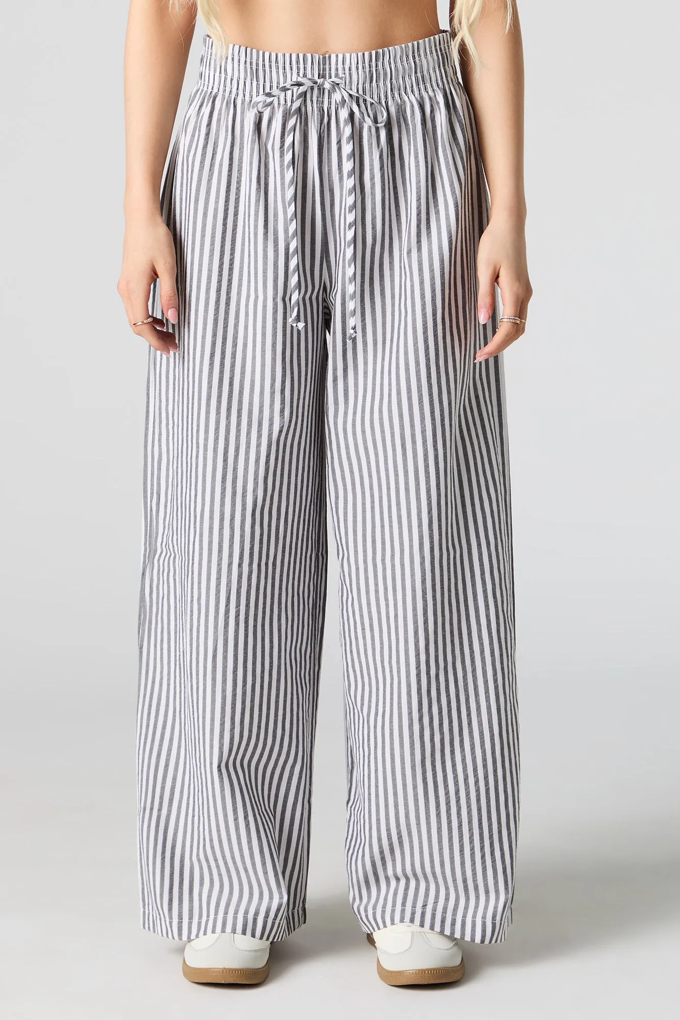 Striped Drawstring Wide Leg Pant sold by Urban Planet product image thumbnail 5