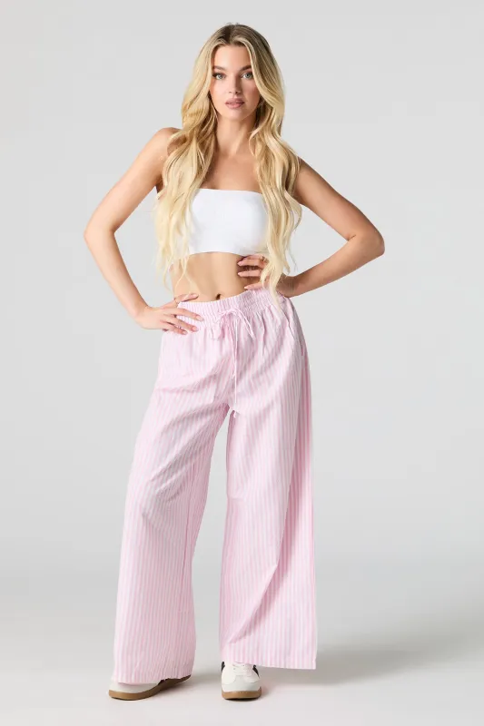 Striped Drawstring Wide Leg Pant sold by Urban Planet