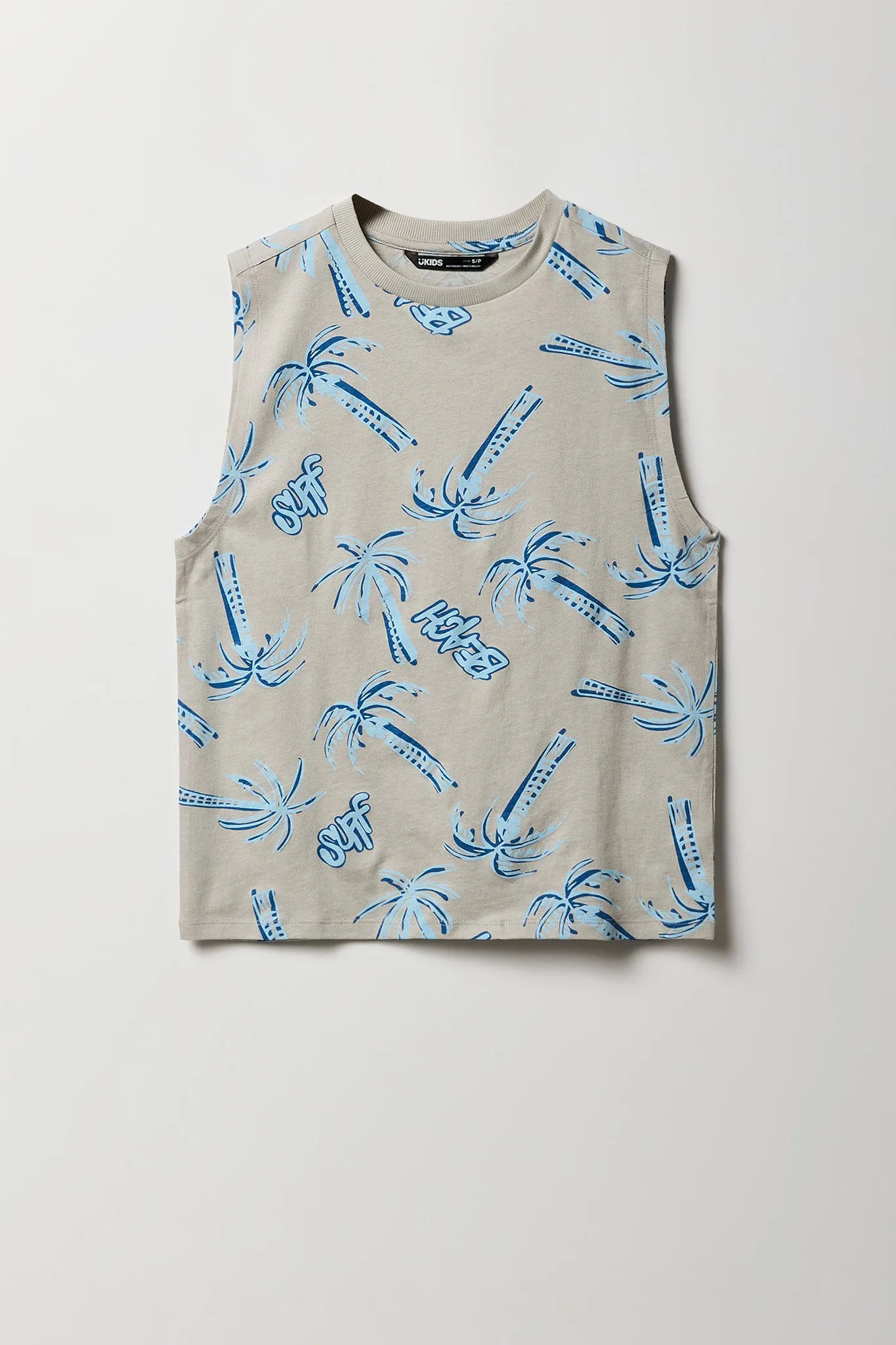 Boys Palm Tree Printed Tank sold by Urban Planet