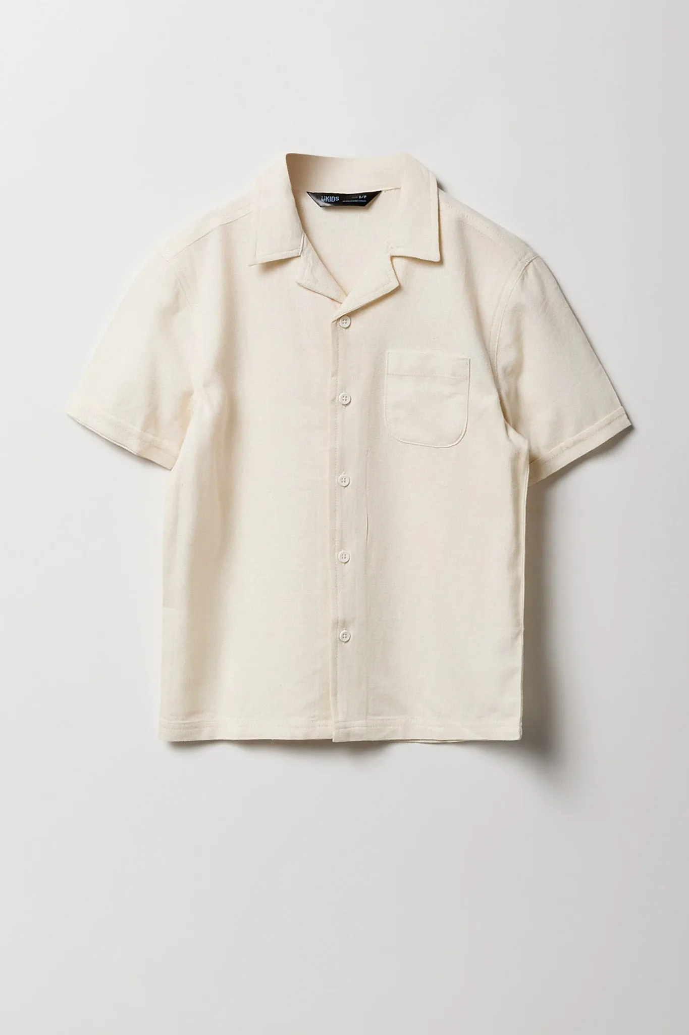 Haut boutonné en lin avec col pour garçon sold by Urban Planet