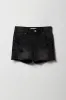 Short court mi-taille en denim d'aspect usé pour fille sold by Urban Planet