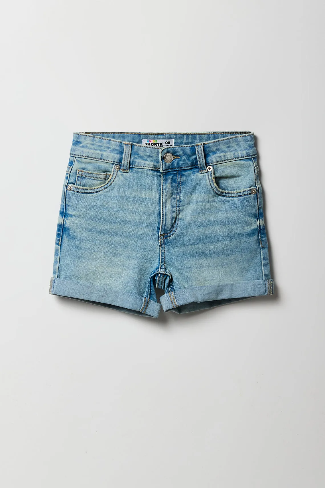 Girls Denim Mid Rise Shortie sold by Urban Planet product image thumbnail 5