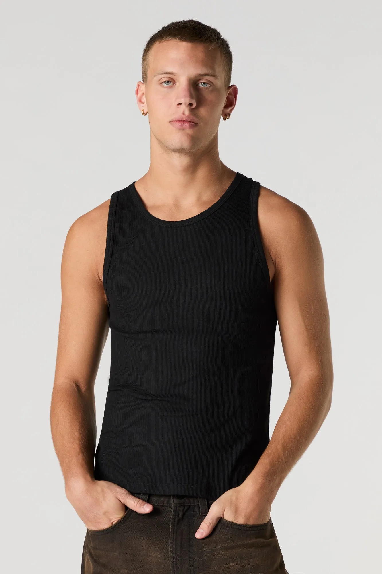 Solid Ribbed Tank sold by Urban Planet product image thumbnail 4