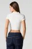 Ribbed Knit Button Front Polo Top sold by Urban Planet