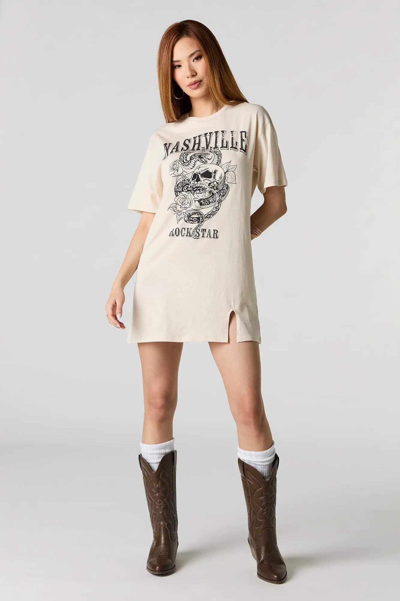 Western Graphic Mini T-Shirt Dress sold by Urban Planet product image thumbnail 3