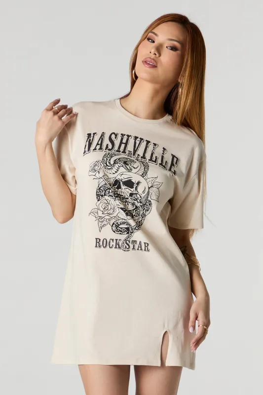 Western Graphic Mini T-Shirt Dress sold by Urban Planet